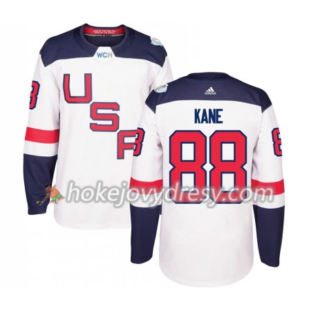 Pánské Hokejový Dres USA Patrick Kane 88 Světový pohár v ledním hokeji 2016 Bílá Premier